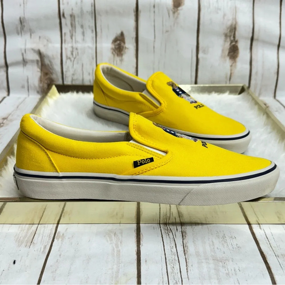 Polo Ralph Lauren Polo Bear Keaton Slip on Shoes New - Picture 4 of 9